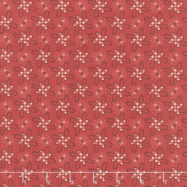 Garnets and Gingham - Whirlygig Garnet Yardage Primary Image