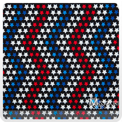 Celebrate - Star Bright Red/White/Blue Glitter Yardage