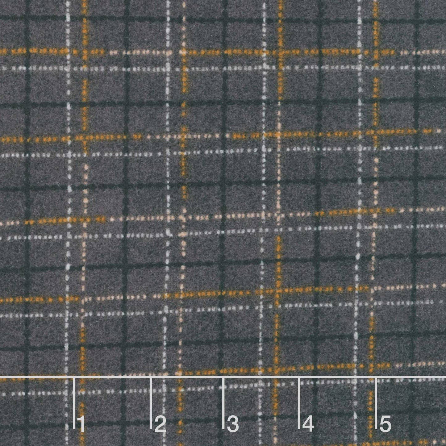 Where the Wind Blows - Burly Plaid Black Flannel Yardage