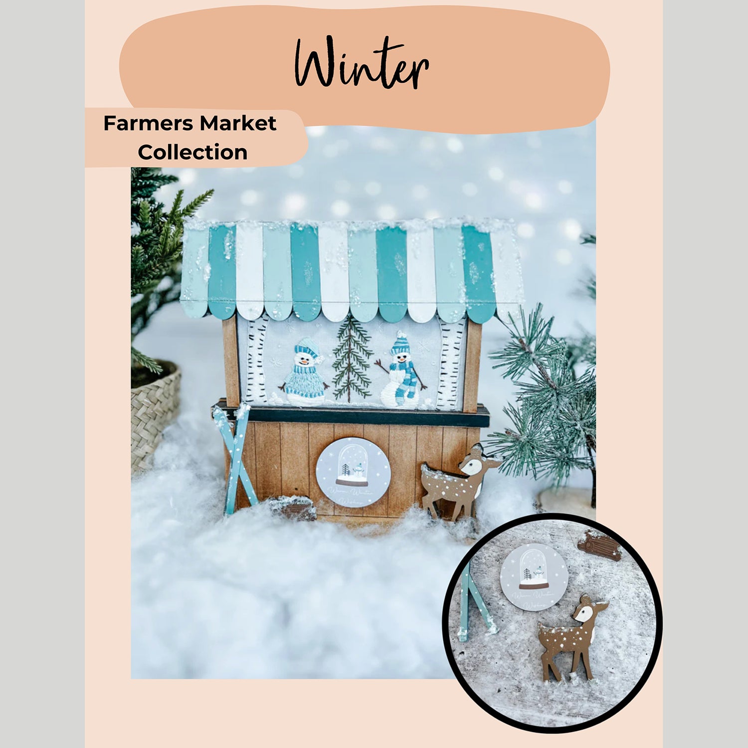 Farmers Market Collection - Winter Snowmen Embroidery Kit Primary Image