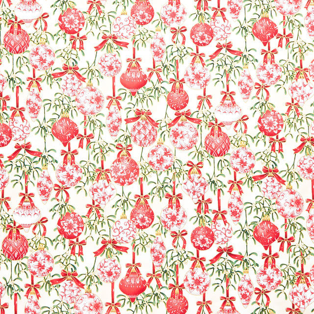 Holiday Flourish - Festive Finery - Ornaments Cream Yardage Primary Image