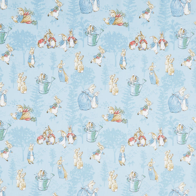 The Tale of Peter Rabbit - Main Blue Yardage Primary Image