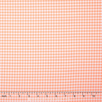 Carolina Gingham - 1/8" Woven Check Peach Yardage