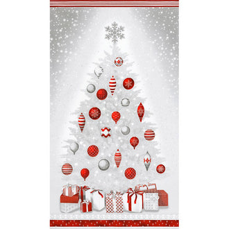 Winter's Grandeur 6 - Winter Christmas Tree Winter Metallic Panel