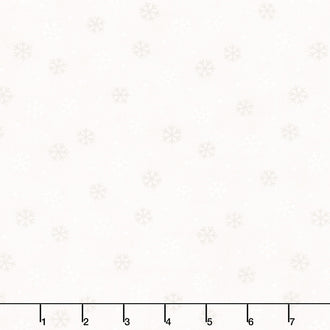 Woodland Winter - Snowflake Toss Snowy White Yardage