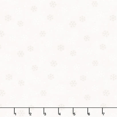 Woodland Winter - Snowflake Toss Snowy White Yardage