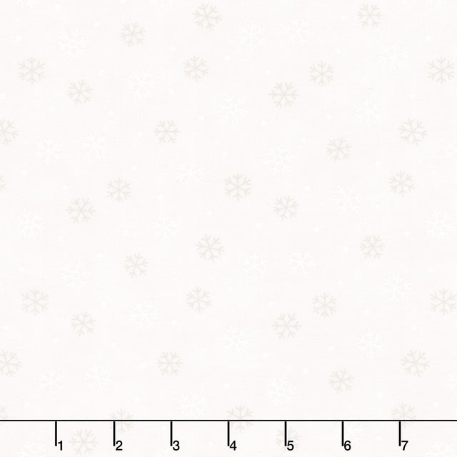 Woodland Winter (Moda) - Snowflake Toss Snowy White - White Yardage Primary Image