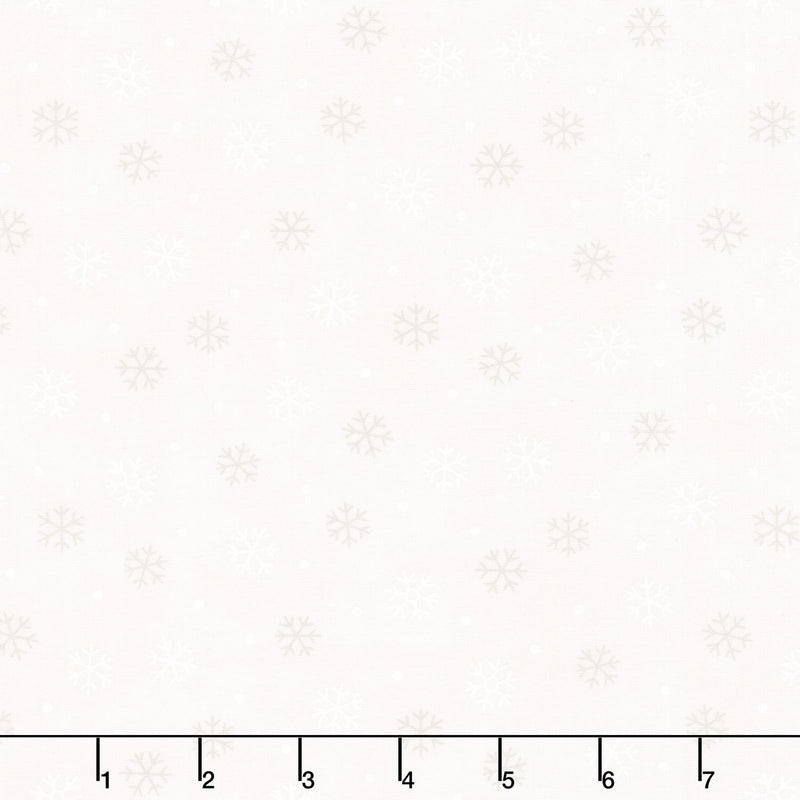 Woodland Winter (Moda) - Snowflake Toss Snowy White - White Yardage Primary Image