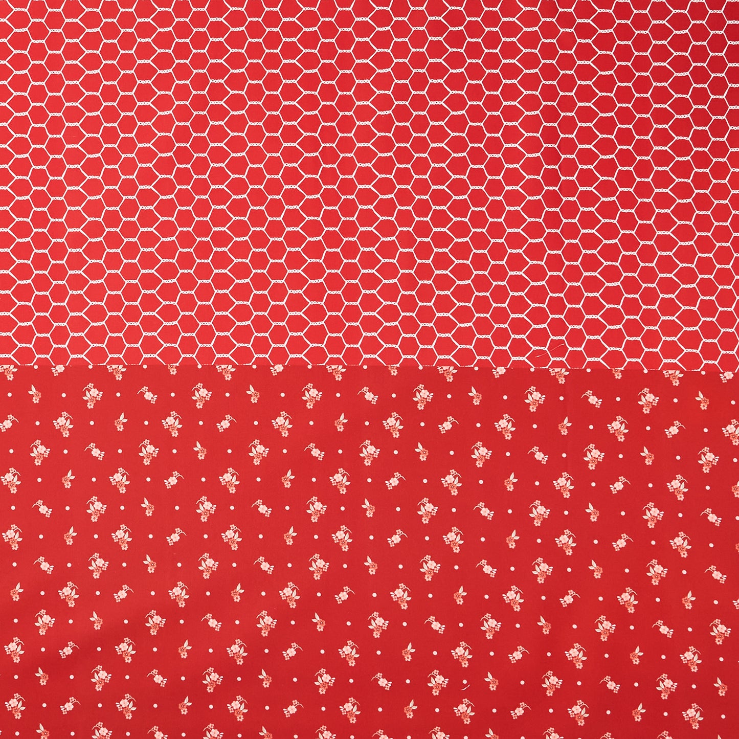 Celebrating 50 Years of Moda - Four In One Blender Print Red Yardage