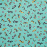 Route 66 (Riley Blake) - Bikes Sea Glass Yardage Primary Image