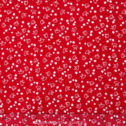 Calico Days - Chicks Red Yardage