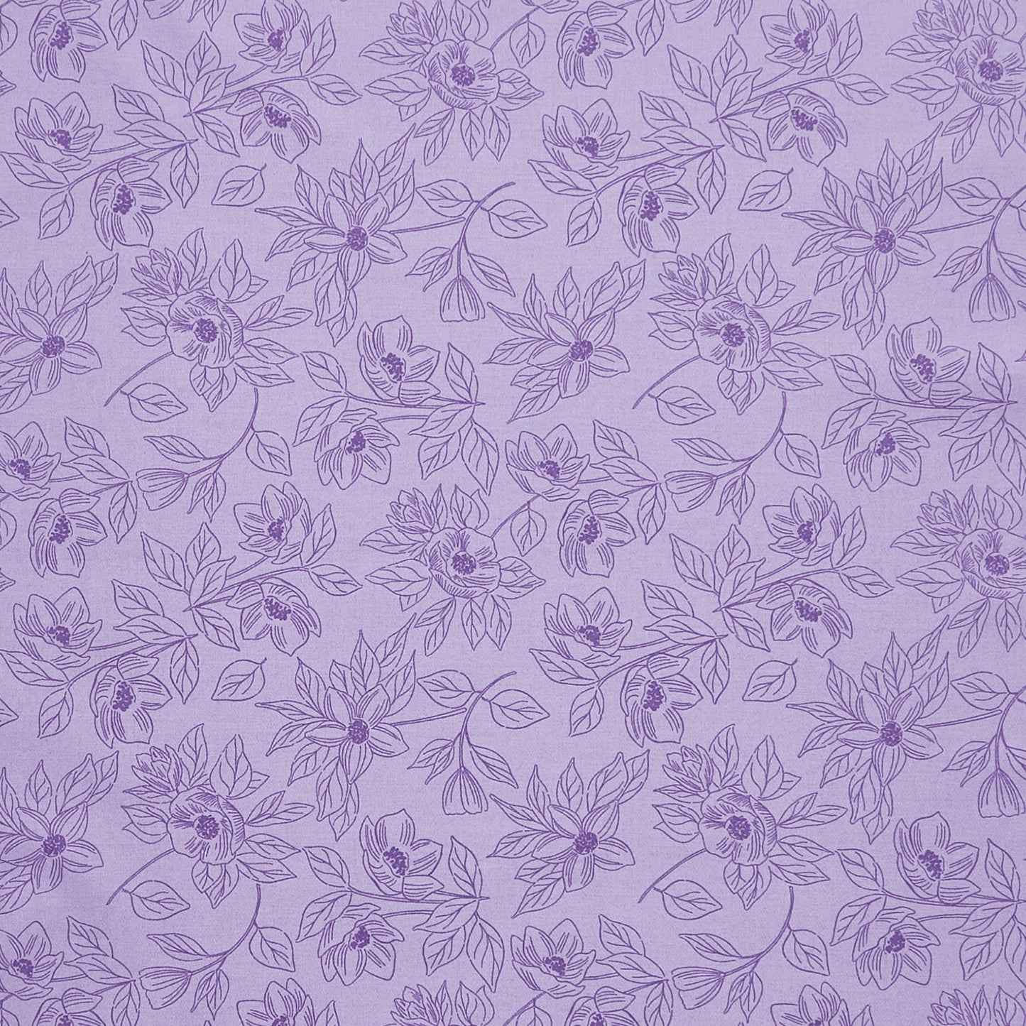 Color Me Pretty - Flora Lavender Yardage Primary Image