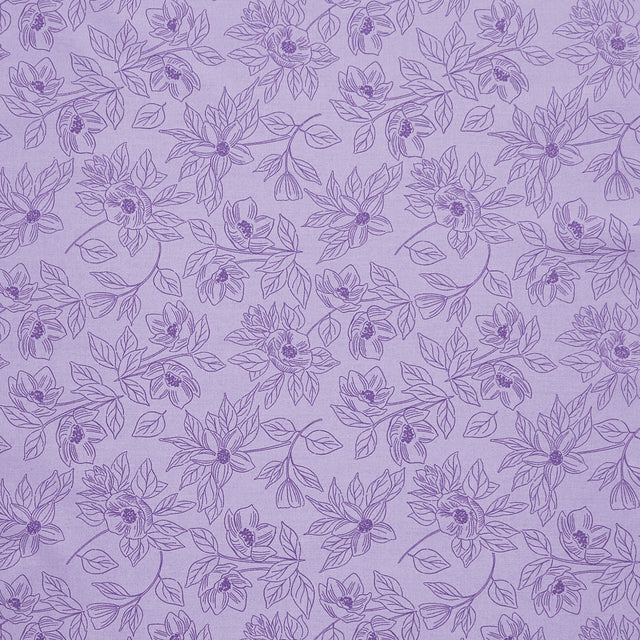 Color Me Pretty - Flora Lavender Yardage Primary Image