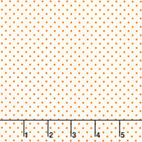 Swiss Dot - Swiss Dot Small Orange on Cream Yardage