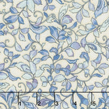 Calista - Leaves Cream Pearlized Yardage