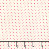 Swiss Dot - Swiss Dot Small Hot Pink on Cream Yardage