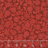 Hedge Rose - Floral Red Yardage