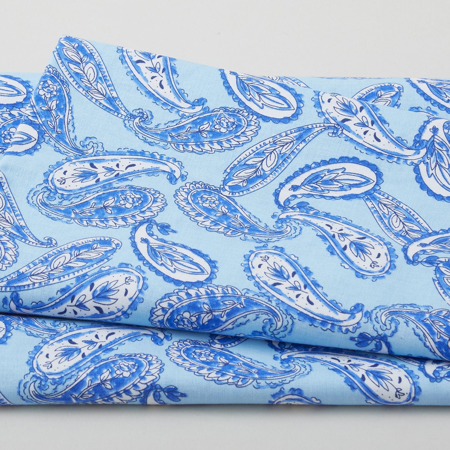 Baby Blue Paisley top