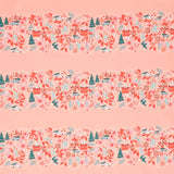 Christmas In The Cabin - Christmas Gatherings Pink Yardage Primary Image