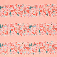 Christmas In The Cabin - Christmas Gatherings Pink Yardage Primary Image