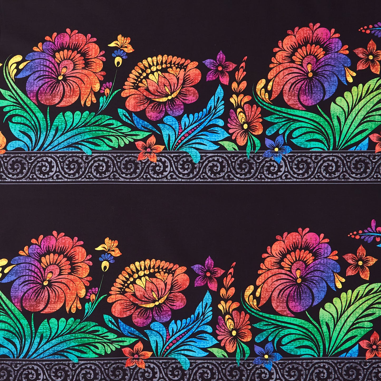 Vivid - Floral Border Multi Yardage Primary Image