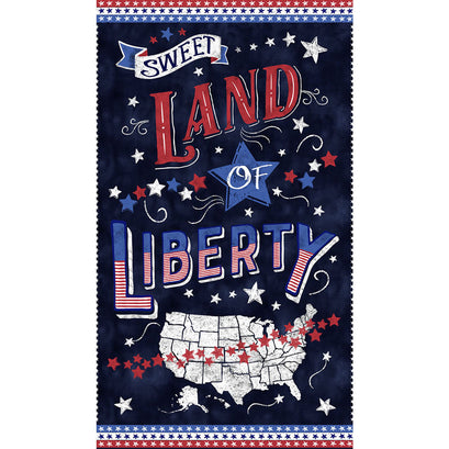 Sweet Land of Liberty - Navy Panel