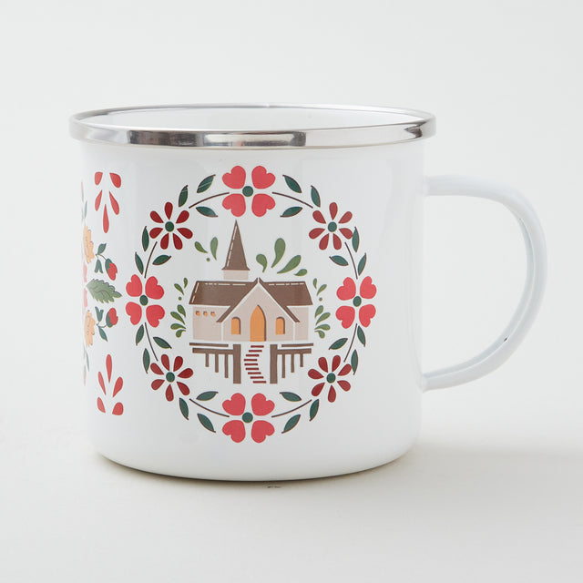 Lorii Holt Home Town Holiday Enamel Tin Mug Primary Image