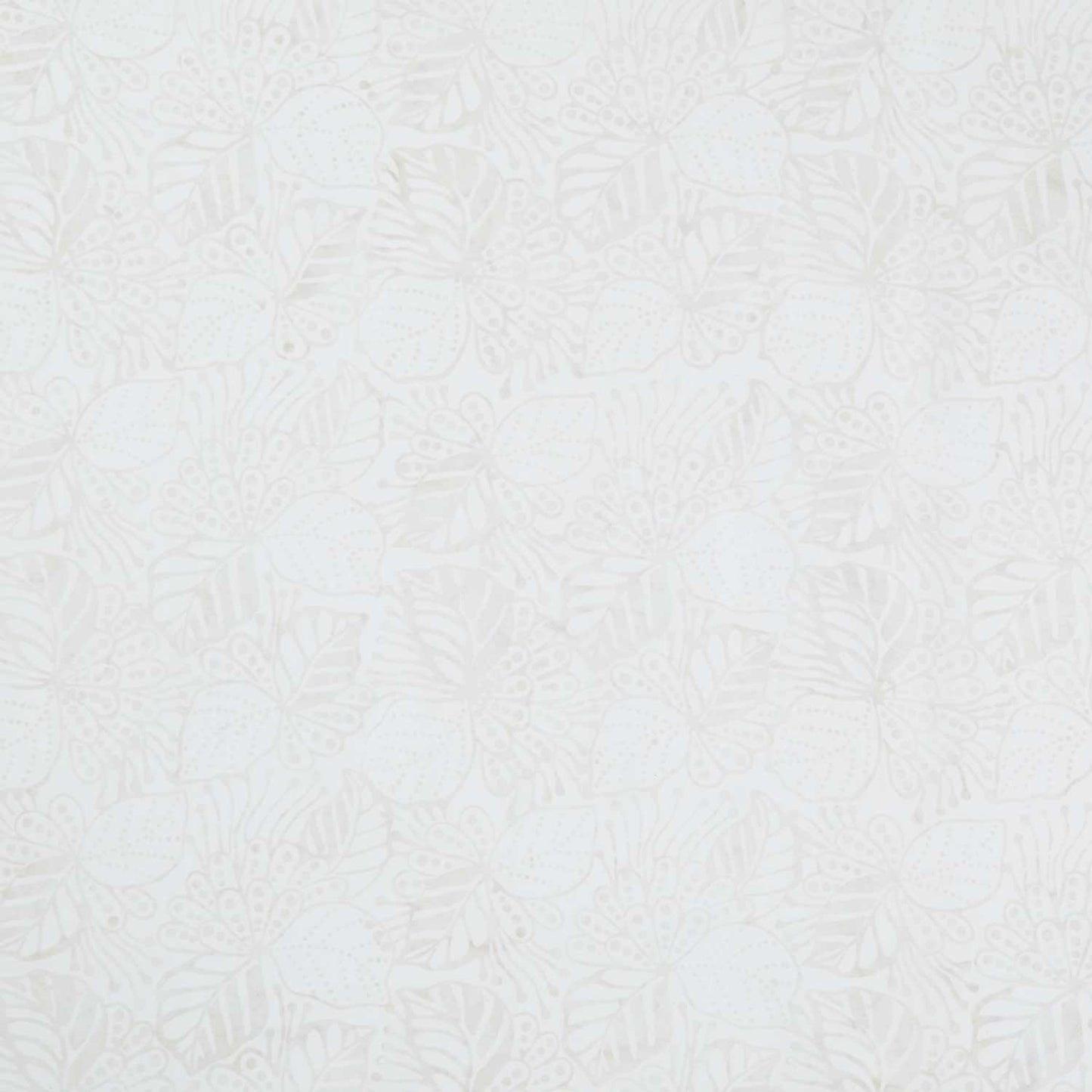 Tonga Batiks - Heron Large Funky Florals Ivory Yardage