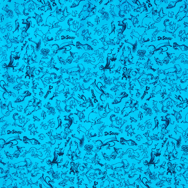 Celebrate Seuss! - Seuss Tonal Blue Yardage