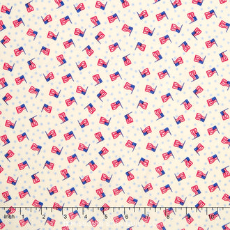 World Piece - Americana Flag Cream Yardage