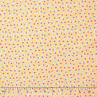 Calico Days - Strawberry Yellow Yardage