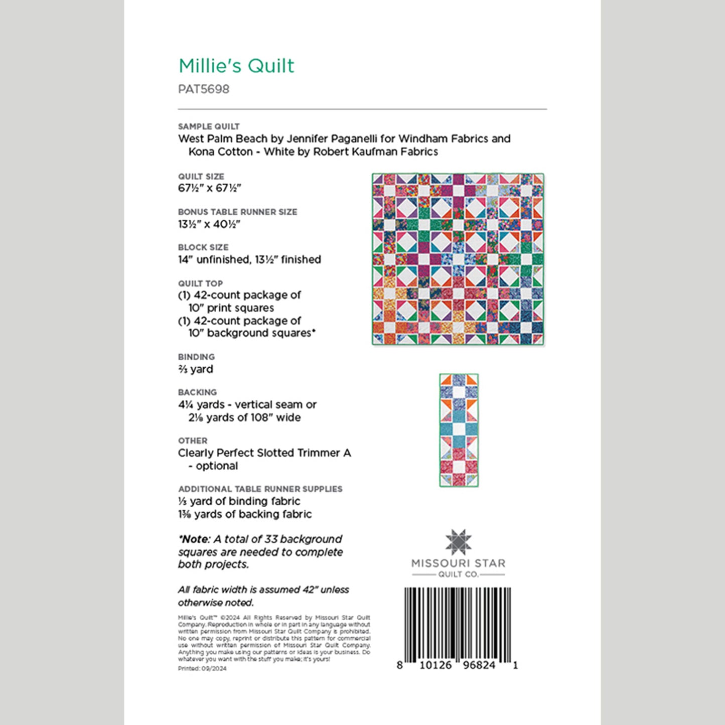 Digital Download - Millie's Quilt Quilt Pattern by Missouri Star Alternative View #1