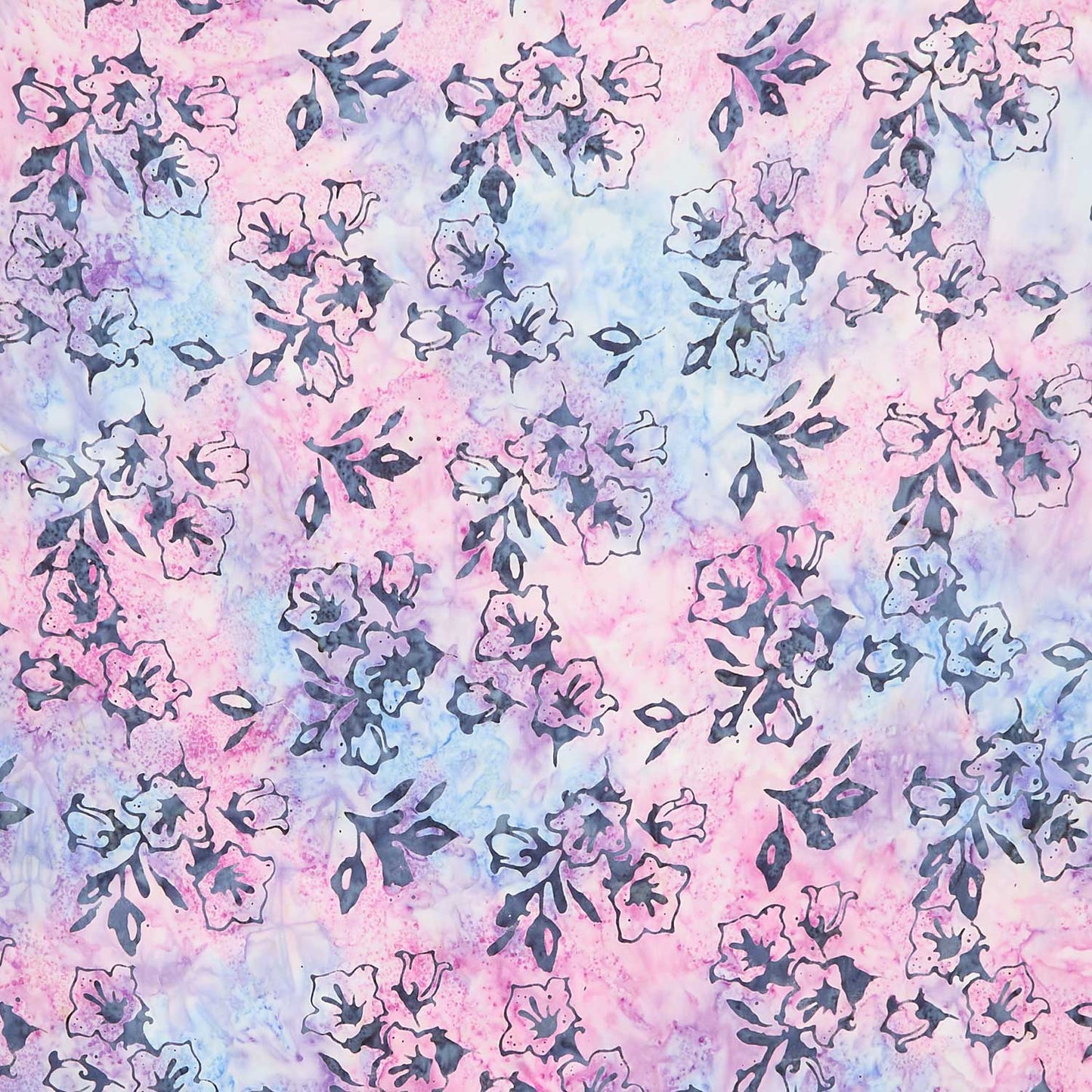 Tonga Batiks - Paradise - Bellflowers Sky Yardage Primary Image