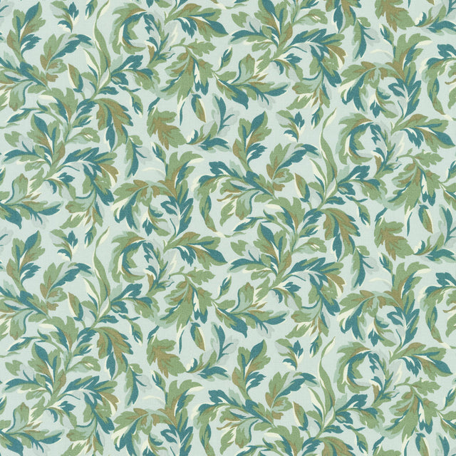 Willoughby - Leaves Blue Yardage Primary Image