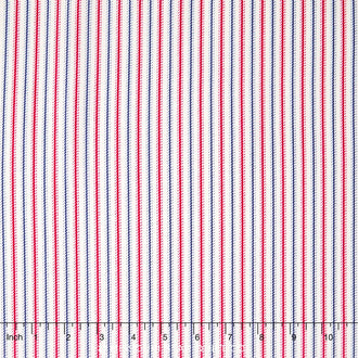 World Piece - Americana Stripes Navy and Red Yardage