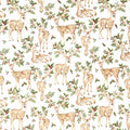 Winter In The Pines - Graceful Deer Cream Metallic Yardage