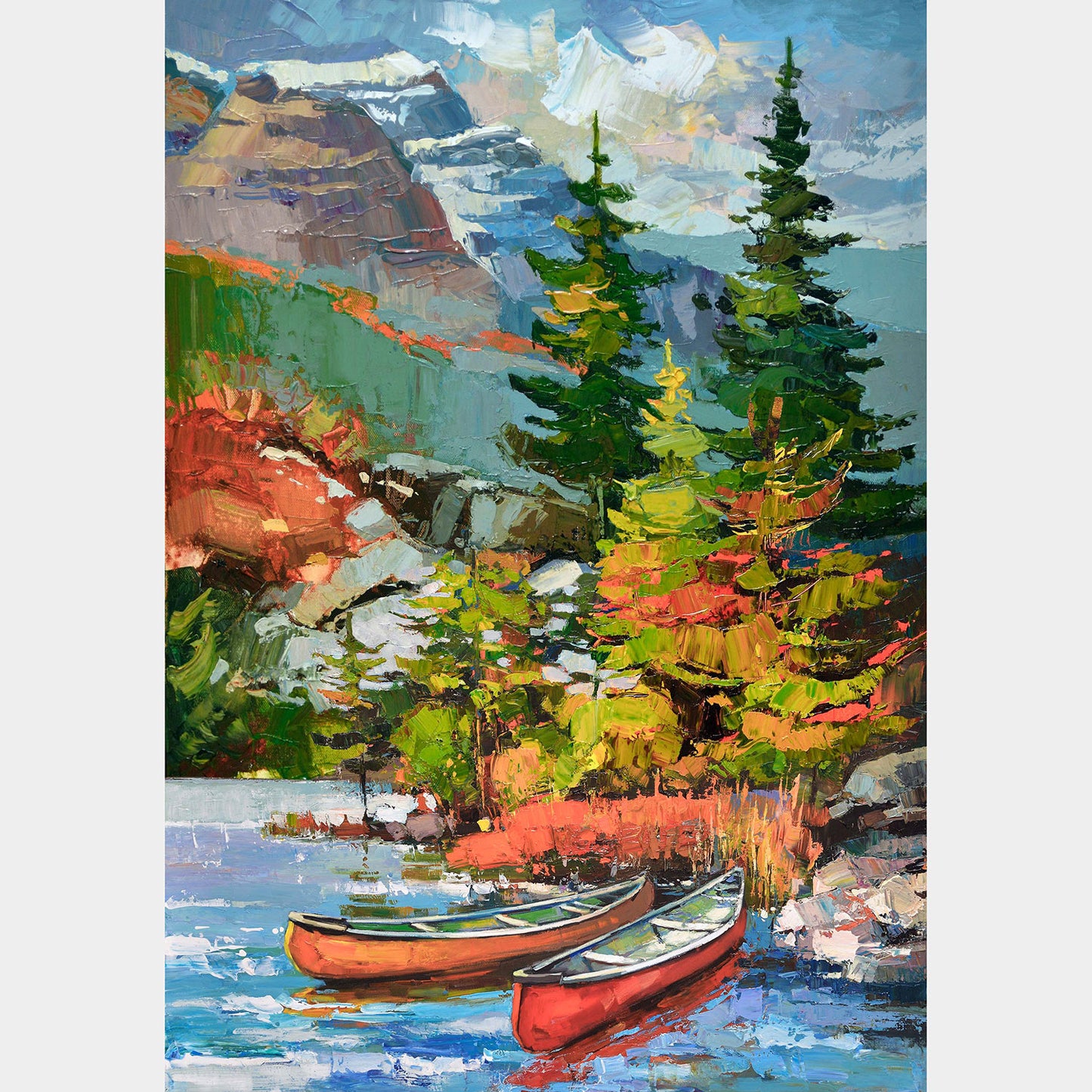 Silent Lake - Canoe Blue Multi Panel Primary Image