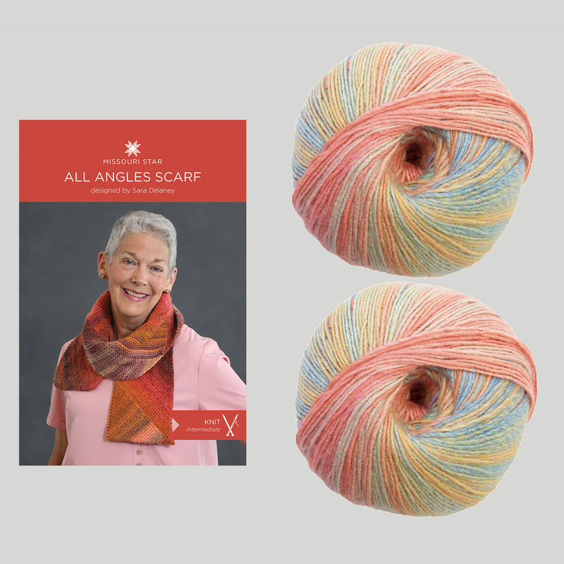 All Angles Scarf Knit Kit - Citrine Sunrise Primary Image