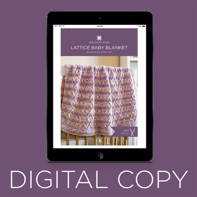 Digital Download - Lattice Baby Blanket Knitting Patterns Primary Image