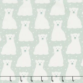 Arctic - Polar Bears Desert Green Yardage