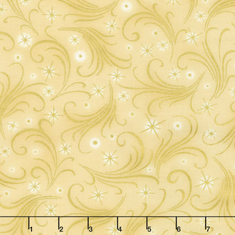 Winter's Grandeur 6 - Holiday Sparkles Ivory Metallic Yardage