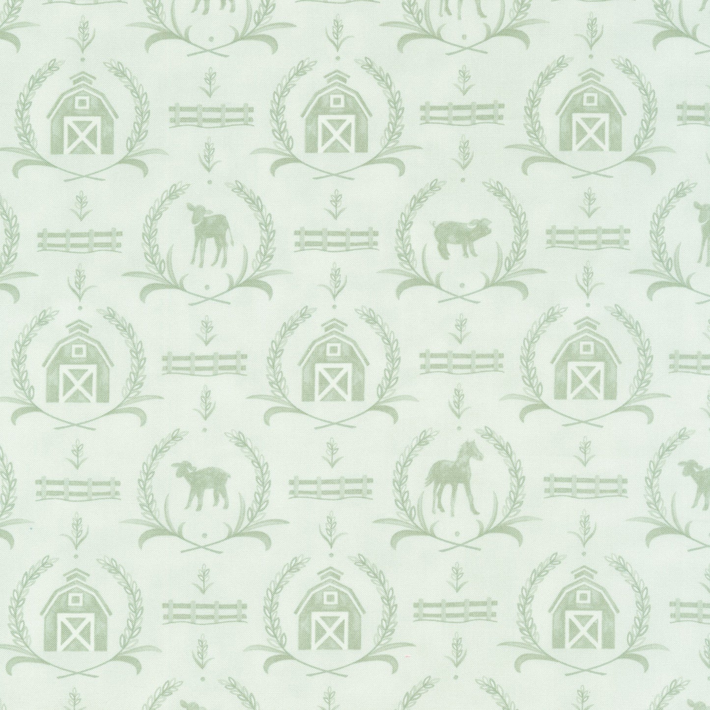 Willow's Farm - Farm Yard Damask Willow Yardage Primary Image