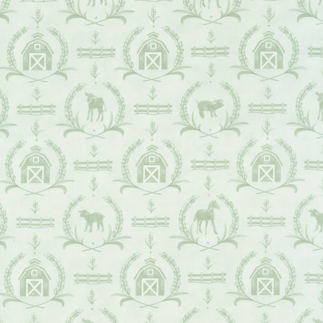 Willow's Farm - Farm Yard Damask Willow Yardage Primary Image