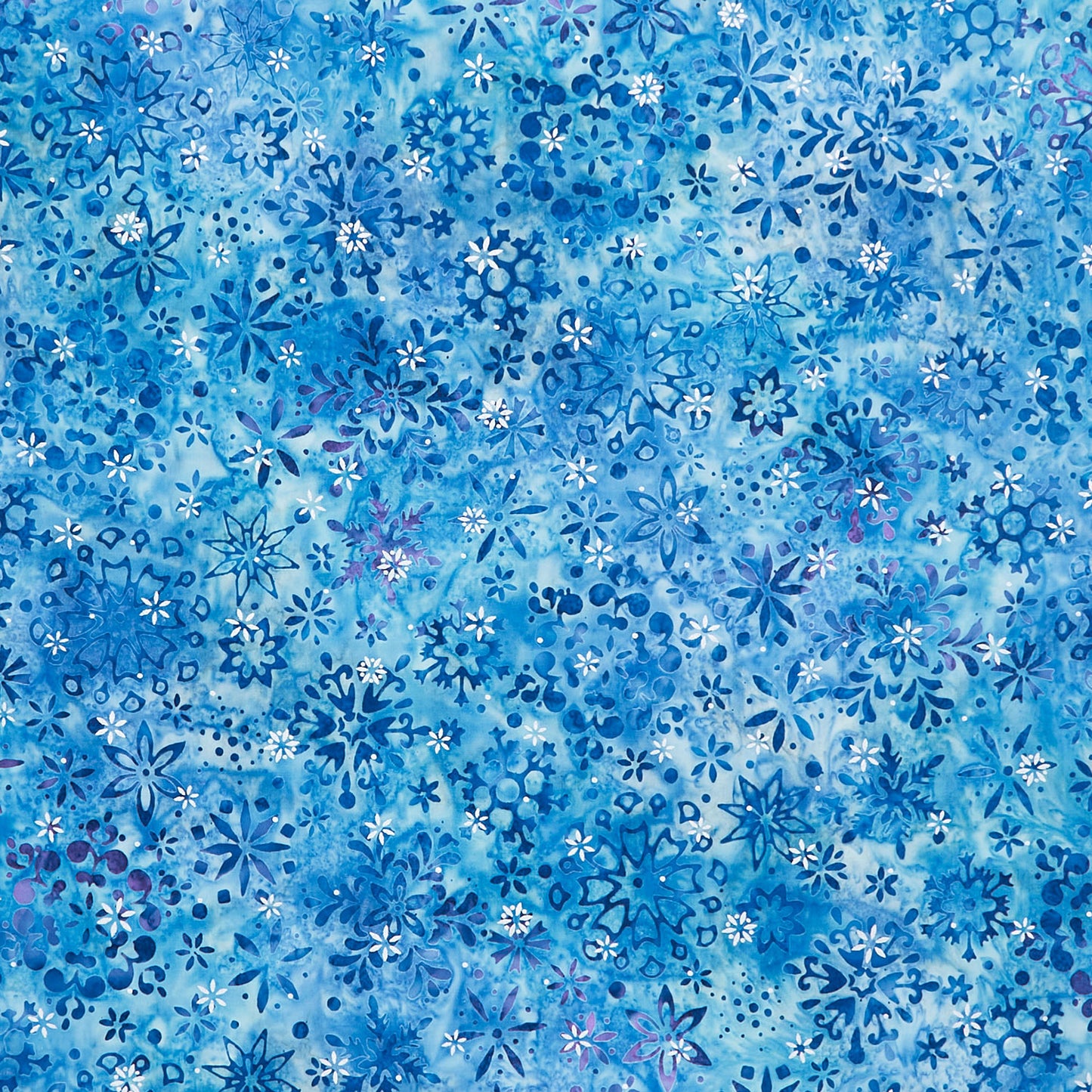 Artisan Batiks - Snowscape - Snowflakes Hyacinth Yardage Primary Image