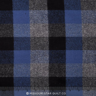 Mammoth Flannel - Plaid Ocean Yardage