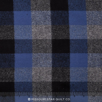 Mammoth Flannel - Plaid Ocean Yardage