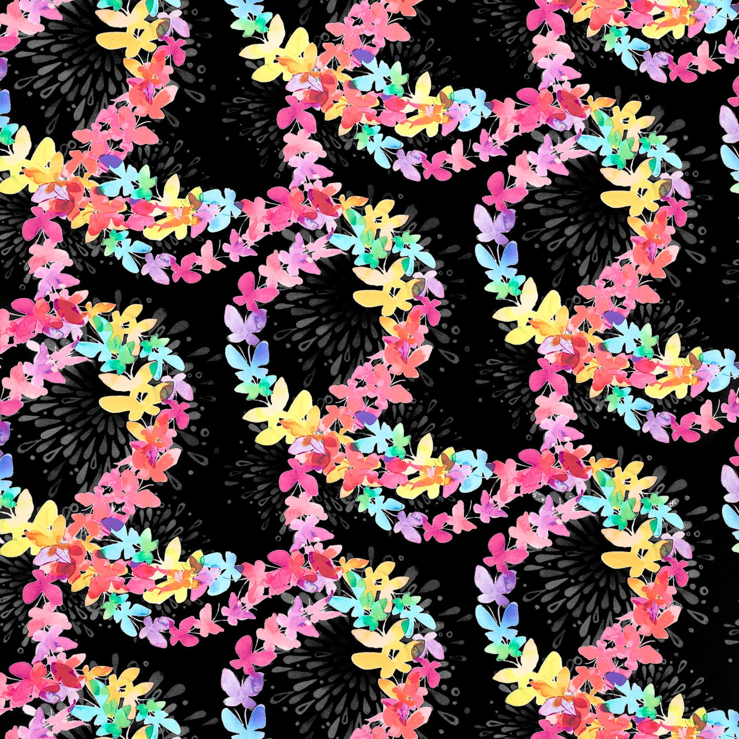 Playgrounds - Butterfly Swirl Ink Yardage Primary Image