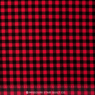 Burly Beavers - Plaid Red Yardage