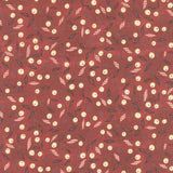 Garnets and Gingham - Viney Gingham Leaves Garnet Yardage Primary Image