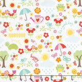 Bloom Where You're Planted - April Showers White Yardage